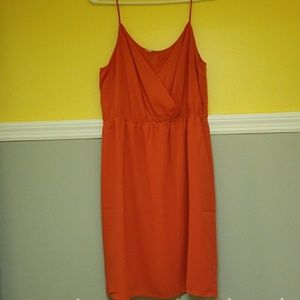 Beautiful orange midi dress